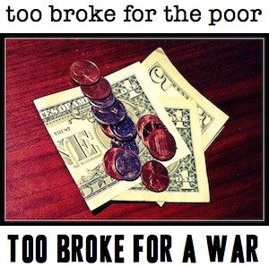 Too broke for war