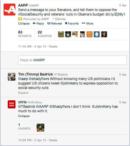Twitter 1 AARP Stands Against Chained CPI