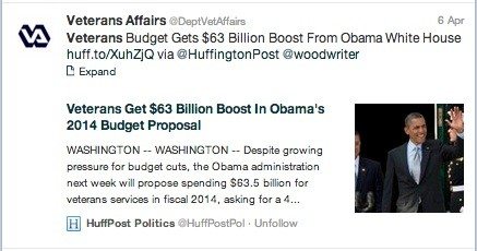 Huffington Post Boost To VA Budget