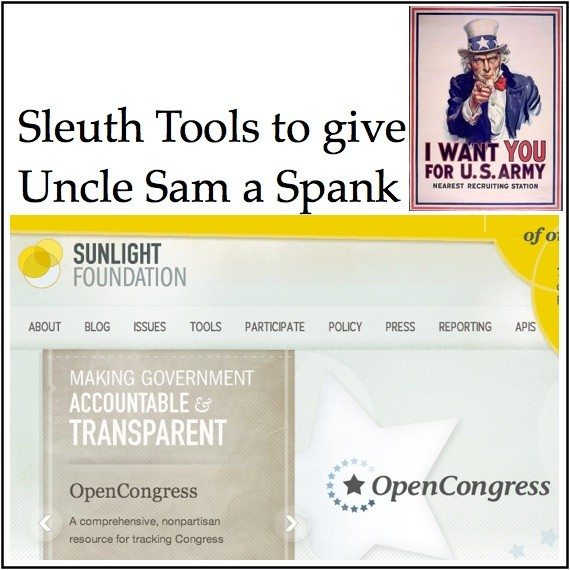 Sunlight Foundation Sleuth Tools to give Unlce Sam a Spank
