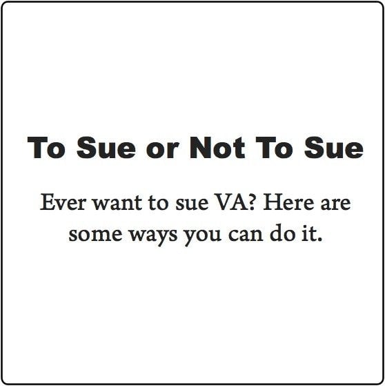 Sue the VA