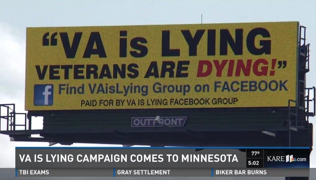 ‘VA Is Lying’ Billboards Up In Minneapolis