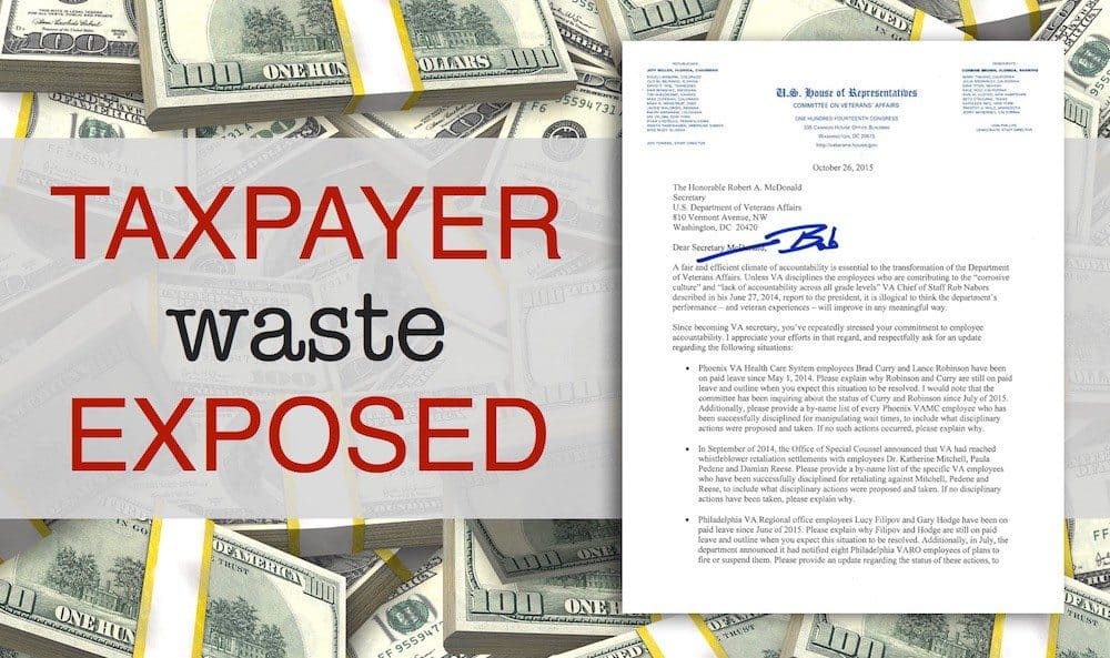 Taxpayer Waste In VA Administrative Leave Scheme To Be Exposed