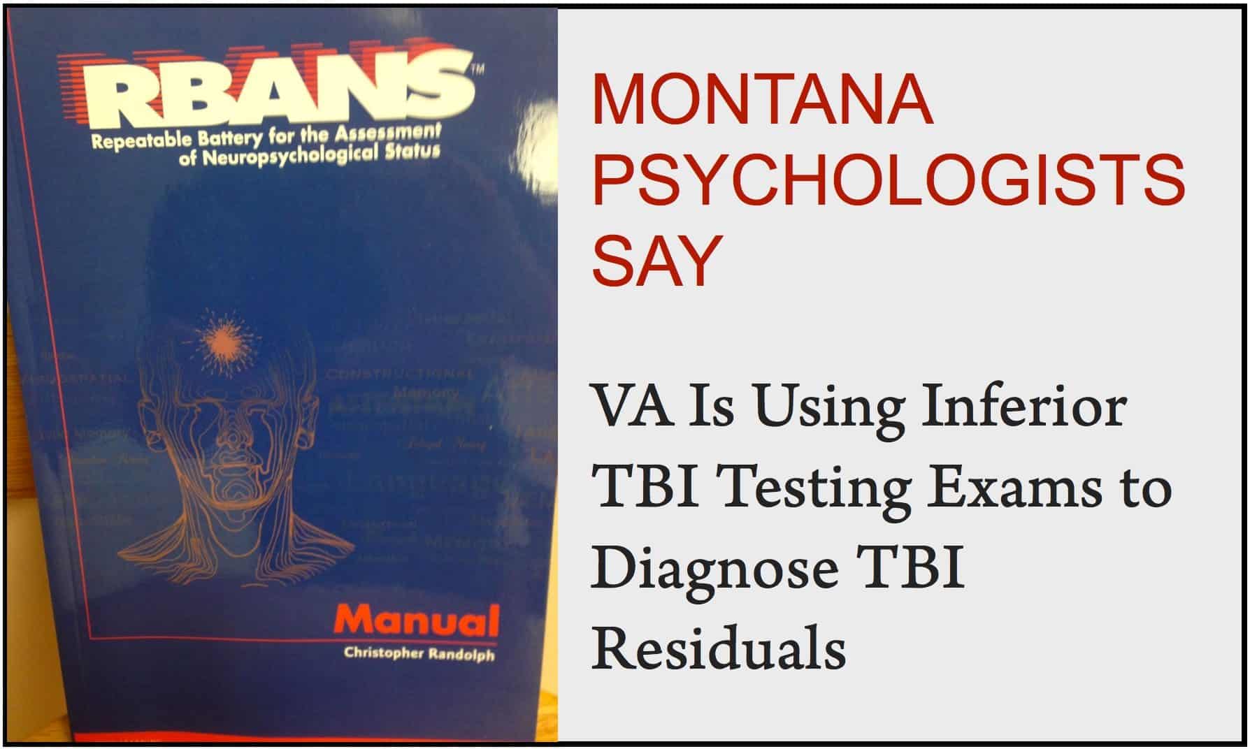 VA Caught Using Inferior RBANS To Screw TBI Veterans