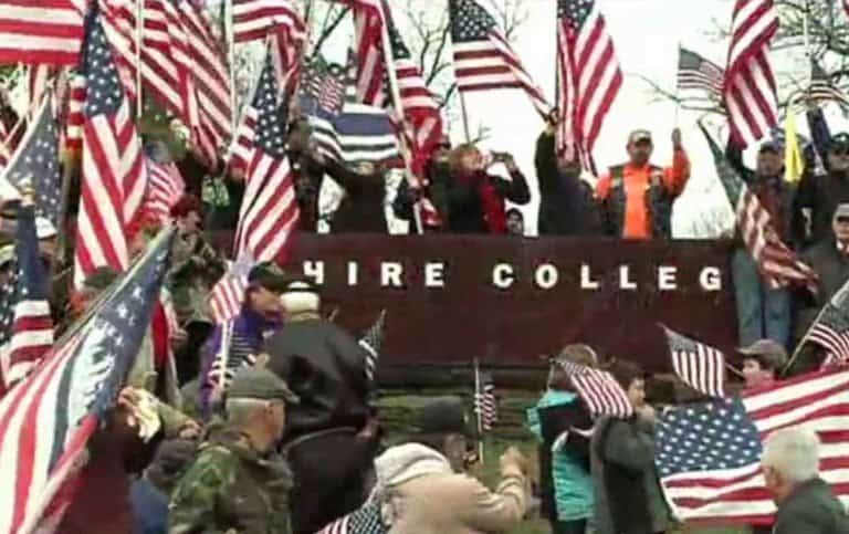 Outraged Veterans Protest Flag Removal At Elite College