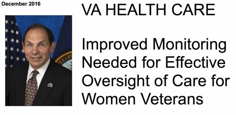 GAO Report: Veterans Affairs Still Failing Women Veterans