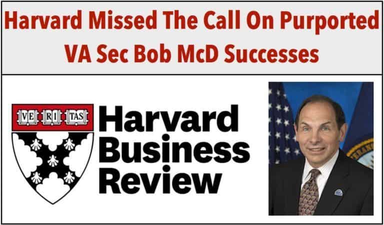 Harvard Business Review Got VA Sec McDonald Legacy Wrong