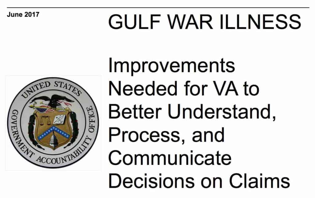 Gulf War Illness GAO Report