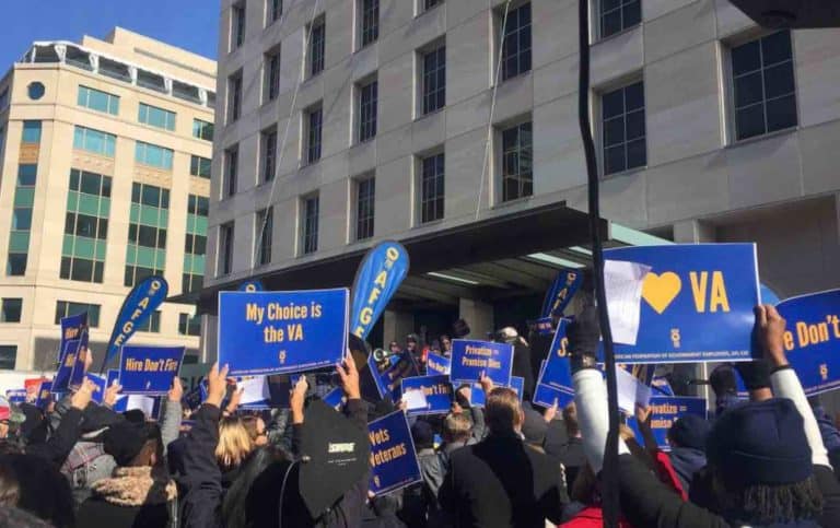 AFGE Union Protests Staff Shortage At Veterans Affairs Headquarters