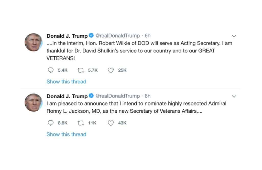 Ronny Jackson Veterans Affairs