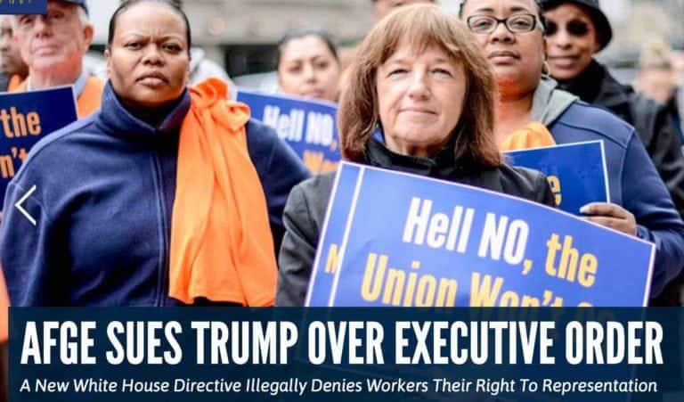 AFGE Union Sues President Trump Over Executive Orders