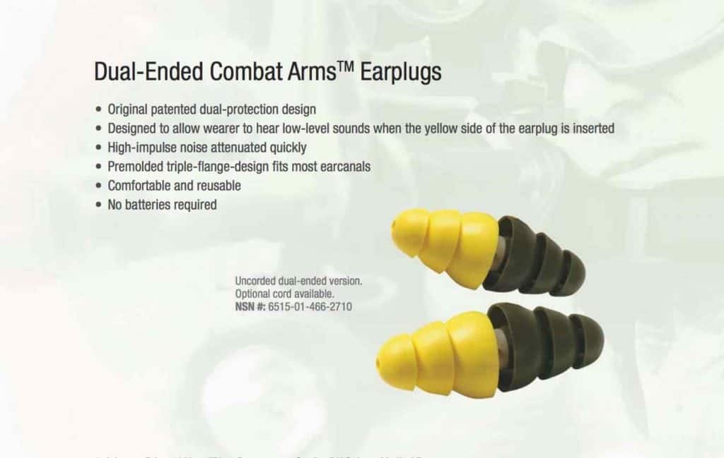 Dual Ended Combat Arms Earplugs