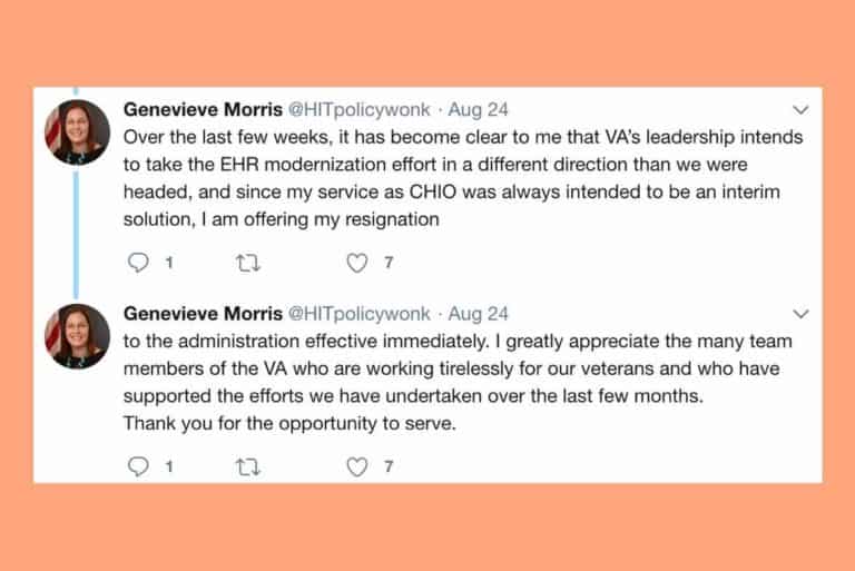 VA Interim CHIO Pulls A Trump, Tweets Resignation From Cerner Project