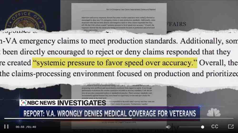 VA Emergency Room Bill Denials