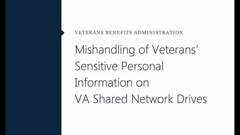 IG: Massive Violation Of VA Privacy Rules Affected Undisclosed Number Of Veterans