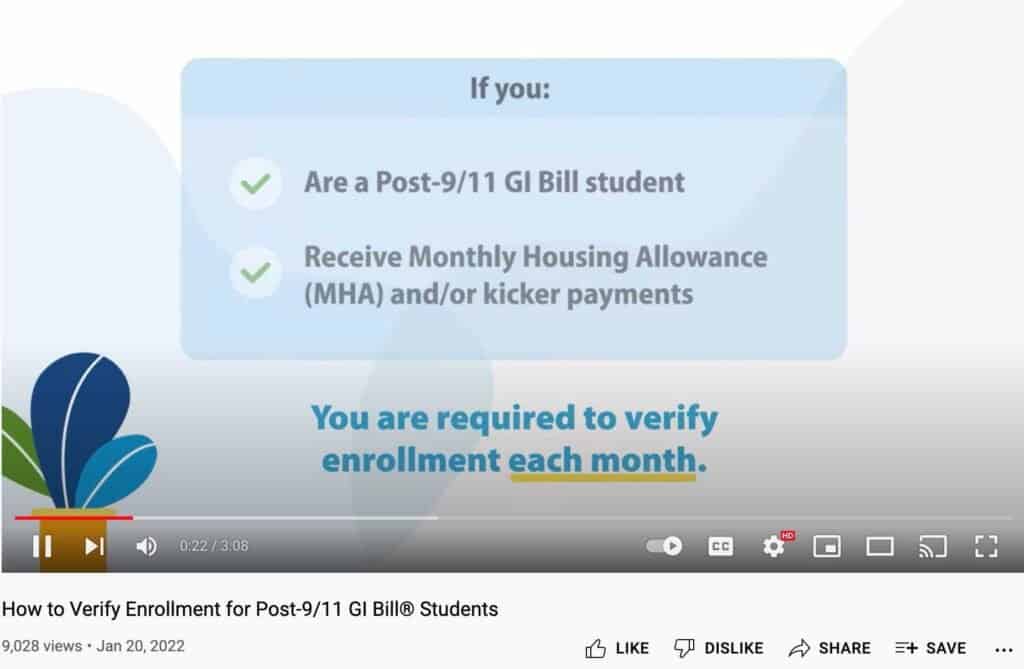 GI Bill Self-Verification Requirement