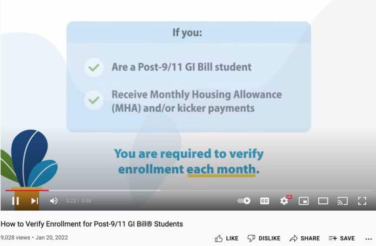 Verify Your Own GI Bill Enrollment, Or Else!