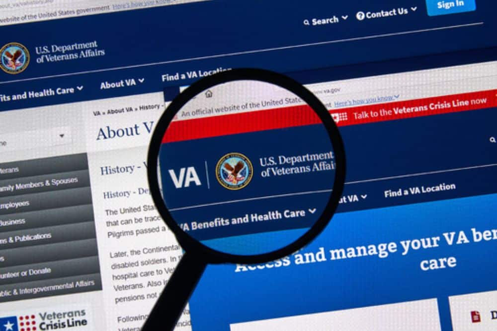 U.S Department of Veterans Affairs home page